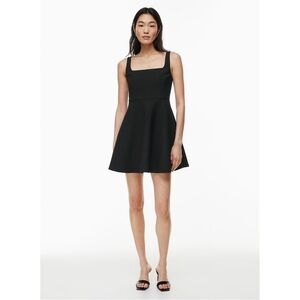 Aritzia Babaton Savant Fit-And-Flare Mini Dress in Black
